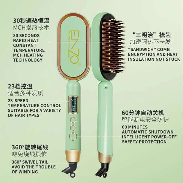 Brosse Lissante Chauffante Avec Contrôle De Température avec écran LCD ENZO Original EN-4102 – Image 6