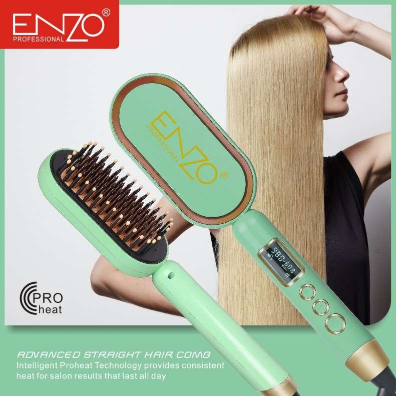 Brosse Lissante Chauffante Avec Contrôle De Température avec écran LCD ENZO Original EN-4102 – Image 7